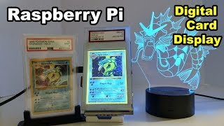 Pokemon Raspberry Pi Digital card display
Heres my custom Raspberry Pi 3 digital card display. It cycles through images of your favorite trading cards like Pokemon, Magic the Gathering, Yugioh, baseball, hockey, football, etc. Its an alternative if you dont want to use one of those digital photo frames. With this 5 inch LCD, the displayed cards are almost the same size as the real life cards. I also 3D printed a bezel to mimic a PSA graded case.
Raspberry Pi 3 B+ kit
https://amzn.to/2Mw5Ira
Waveshare 5 Inch HDMI LCD
https://amzn.to/2B5BvuJ
Waveshare 5 in LCD manual
https://www.waveshare.com/wiki/5inch_HDMI_LCD
16GB MicroSD card
https://amzn.to/2WjZoHX
Raspbian Image with Waveshare setup
https://drive.google.com/open?id=1cyLR1lPJsAtIPe st-JS-g6IbbeFFjU
3D printed PSA bezel
https://www.thingiverse.com/thing:3391374
3D printed Stand for display
https://www.thingiverse.com/thing:1834440
Pokemon LED Light
https://www.amazon.com/gp/search/ref=as_li_qf_sp_sr_il_tl?ie=UTF8&tag=ken09&keywords=pokemon%20led%20light
Install feh image viewer
sudo apt-get install feh
sudo apt-get install unclutter
sudo apt-get install xscreensaver
feh command
DISPLAY=:0.0 XAUTHORITY=/home/pi/.Xauthority /usr/bin/feh quiet preload randomize full-screen scale-down auto-zoom reload 360 -Y slideshow-delay 60.0 ~/cards/pokemon/
Autoboot card display
sudo nano /home/pi/.config/lxsession/LXDE-pi/autostart
add:
@/home/pi/pokemon-display.sh Pokemon Raspberry Pi Digital card display