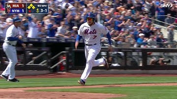 MIA@NYM: Lagares ropes an RBI single to right