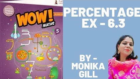 Class -5 Percentage - Wow Maths-Ex-6.4 CBSE/ ICSE
