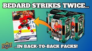 PULLING 2 BEDARD ROOKIE CARDS FROM 2023-24 UPPER DECK HOCKEY SERIES TWO!