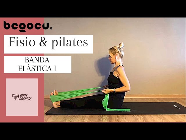 PILATES CON BANDA ELÁSTICA . Primera rutina de fisiopilates para trabajar  la fuerza con theraband . 