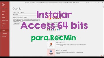 10. RecMin - Como instalar el Access u Office de 64 bits para RecMin PRO