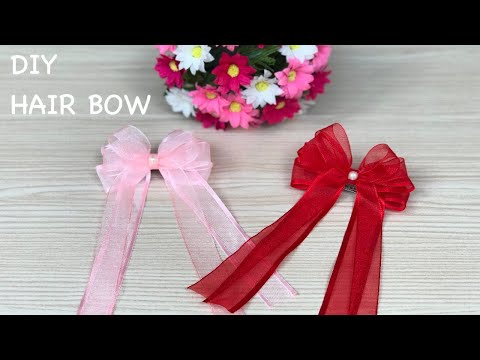 DIY Hair Bow #3 | How to make a Hair Bow | Ribbon Hair Bow Tutorial | Thien Hoa DIY