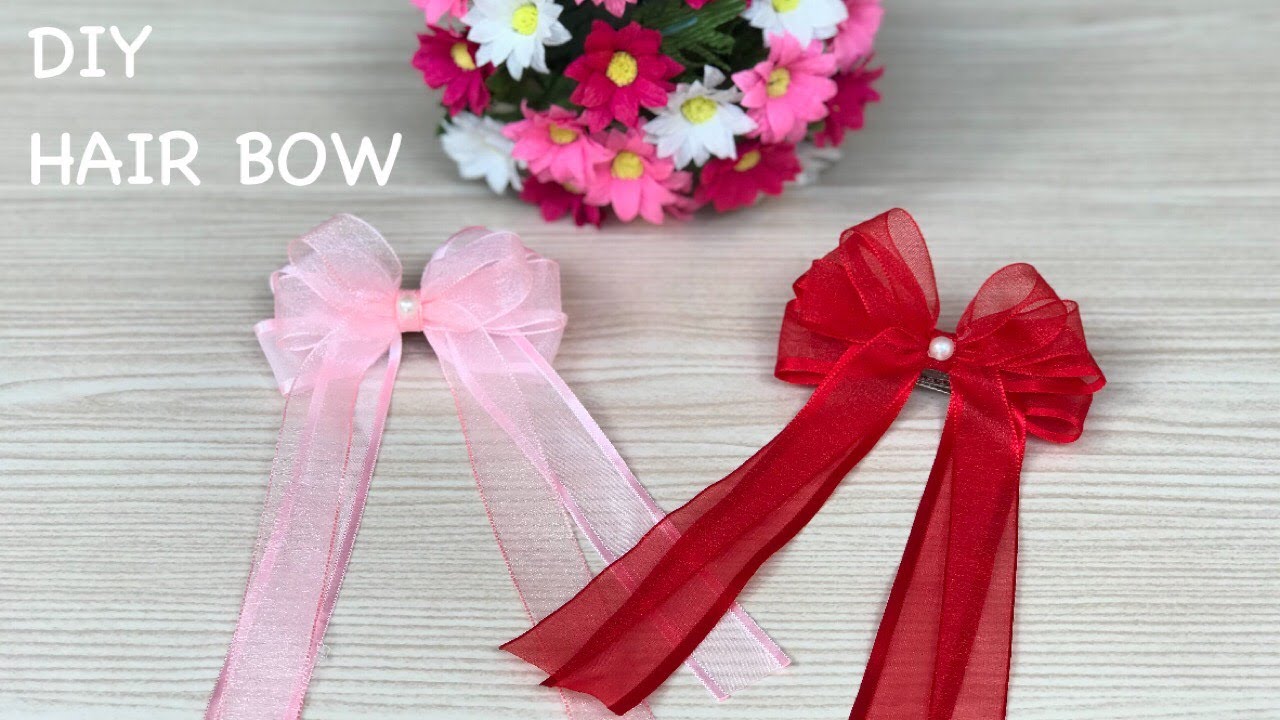 DIY Hair Bow 3 How to make a Hair Bow Ribbon Hair Bow Tutorial