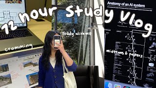 72 hour study vlog ⏰: cramming, lots of papers, studying for exams