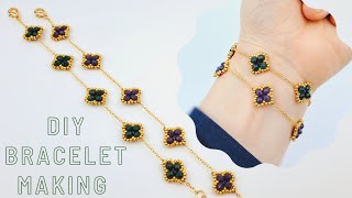 Çelik görünümlü boncuk bileklik yapımı🤩 #Steel #jewelry look #bead #bracelet making. #tutorial