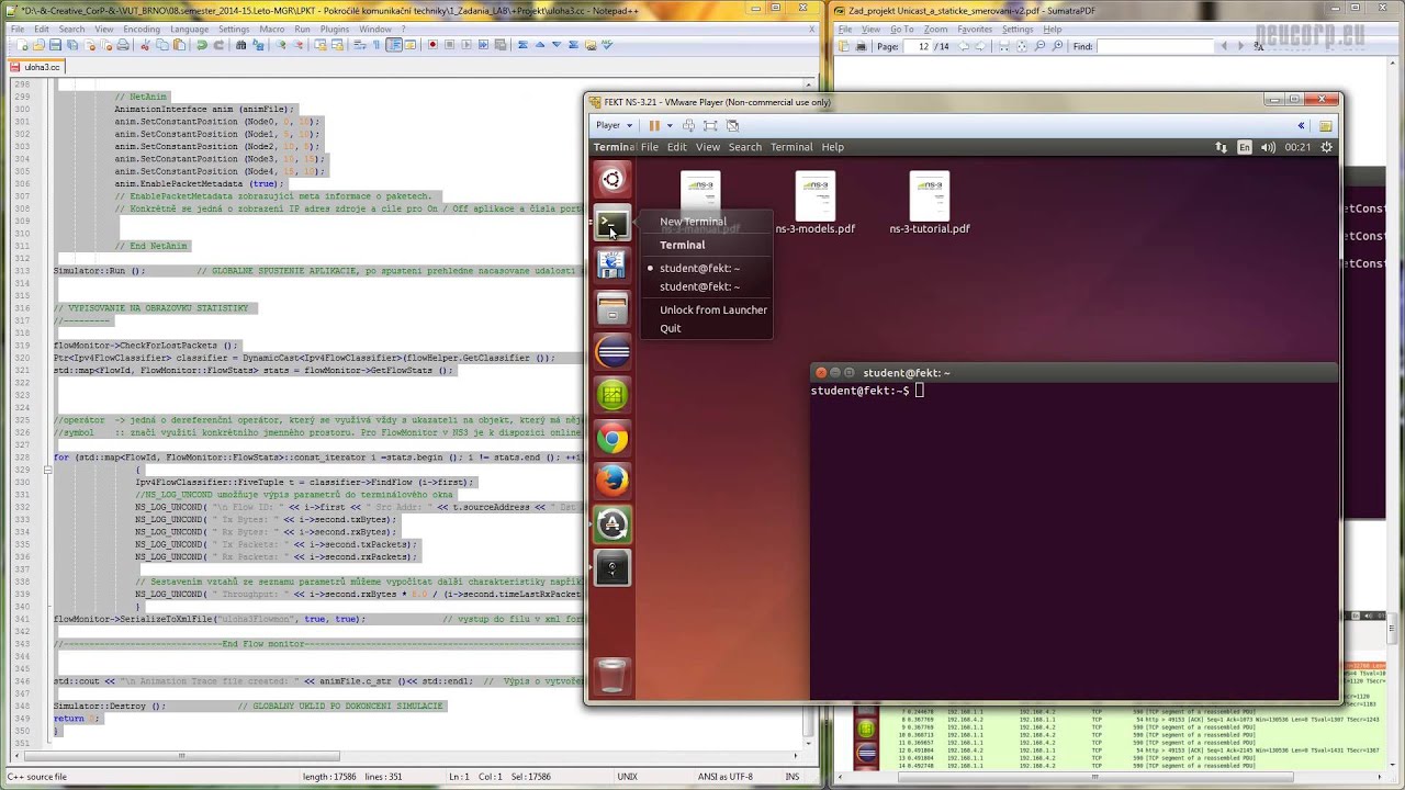 +PKT T3 149191 projekt NS3 network simulator - YouTube