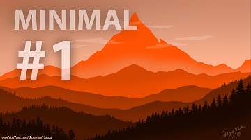 Minimal Flat Landscape Design #1 | Speed Art | Photoshop | Time Lapse Tutorial