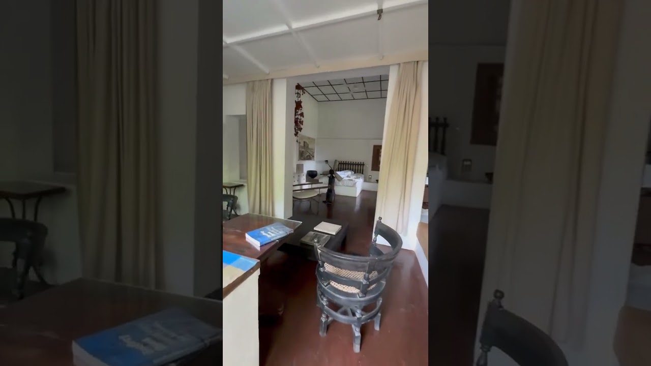 Geoffrey Bawa spent weekends at Lunuganga Estate Bentota / His Private room with adjoining Pool