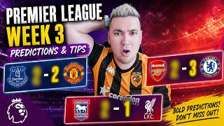 PREMIER LEAGUE PREDICTIONS *WEEK 3* | EVERTON vs MAN UNITED & ARSENAL vs CHELSEA screenshot 1