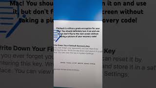 Definitely use FileVault, but take a picture of your recovery code before you flip to the next page!