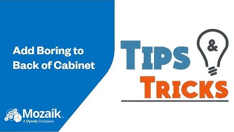 Add Boring to Back of Cabinet