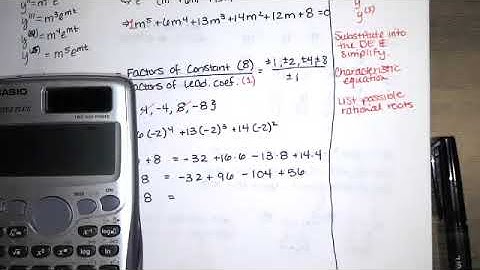 33. Higher Order Homogeneous Linear ODEs with Constant Coefficients - Repeated Real Roots Example