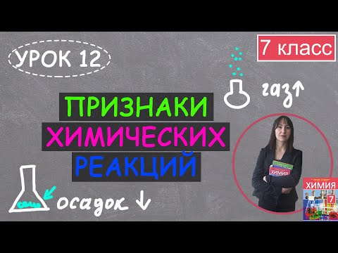 Признаки химических реакций. Урок 12. Химия 7 класс.