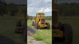 Start and operate the giant bulldozer.