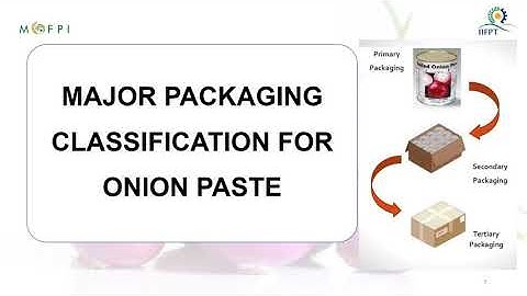 Packaging Technology for Onion Paste (under PMFME Scheme) - ENGLISH