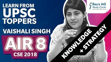 Toppers Talk by Vaishali Singh, AIR 8, Civil Services Exam 2018 - Rau
