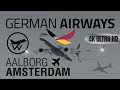 [4K] DIFFICULT APPROACH &amp; GO-AROUND | GERMAN AIRWAYS • AAL-AMS | E170 | REAL FLIGHT SIMULATOR 