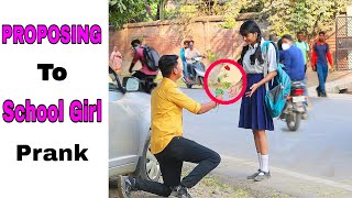 Proposing to School Girl Prank || By Sumit Cool Dubey || Allahabad