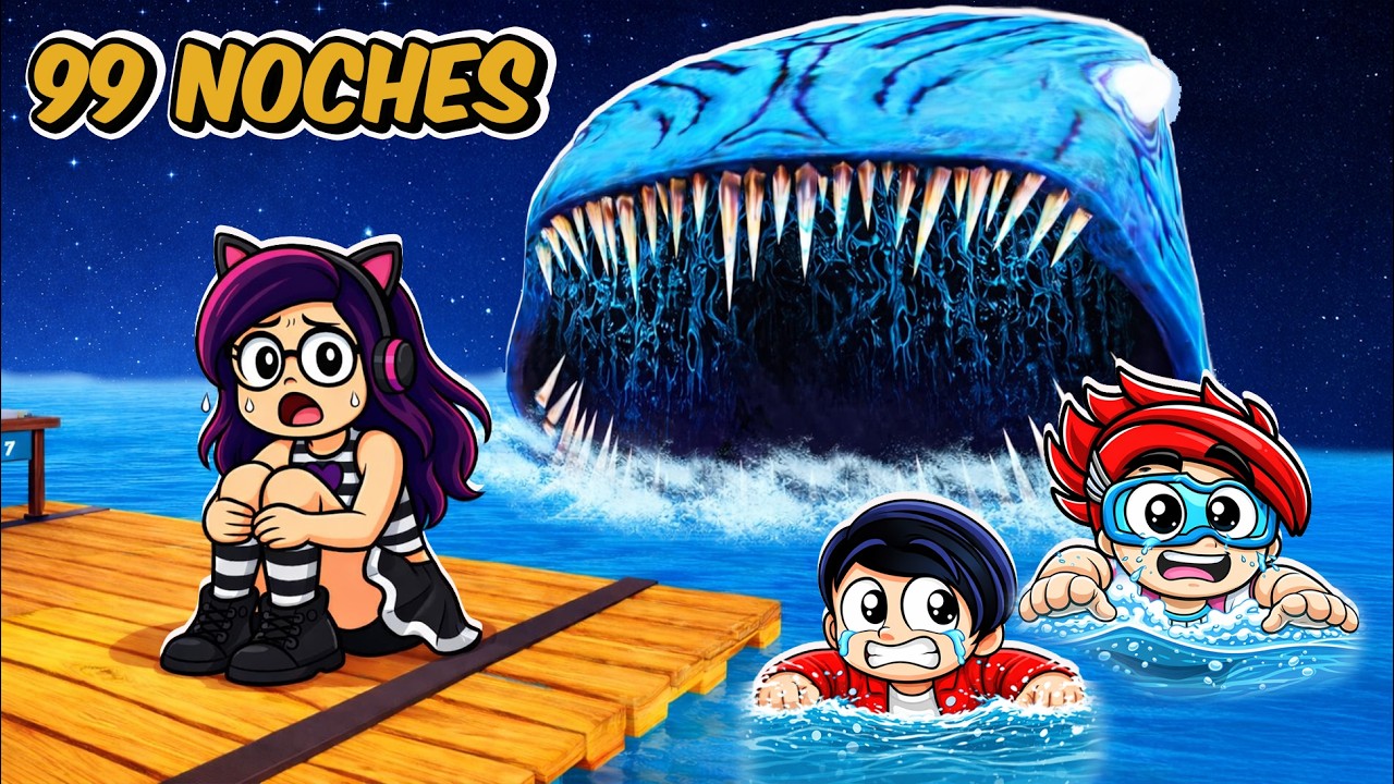 SOBREVIVIMOS 99 NOCHES en UNA BALSA en LA PLAYA | Kori Roblox