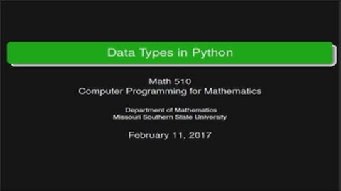 Data Types in Python - Integers and Floats