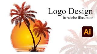How to design a Palm Tree Logo with Brushes in Adobe Illustrator