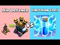 Every Level Lightning Spell VS Every Level Air Defense | Clash of Clans