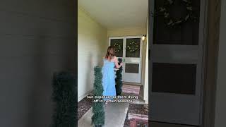 Upgrade your Porch with these Faux Spiral Artificial Topiary Trees | Perfect for Front Porch Decor