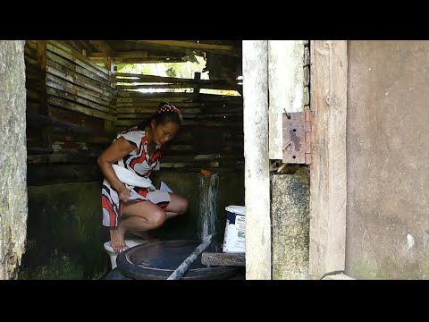 3rd outdoor  pooping simple bathroom life in the province