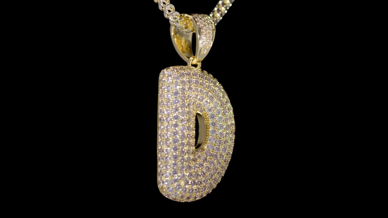 The Bubble Letter D Necklace | Necklaces | King Ice