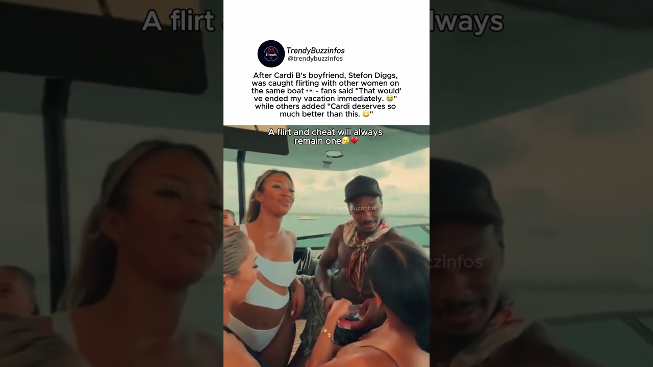 Cardi B’s boyfriend, Stefon Diggs, went viral after a boat video #cardib 