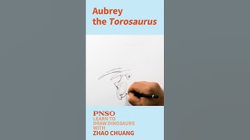 Head Close-up Drawing of a Torosaurus--Learn to Draw Dinosaurs with ZHAO Chuang