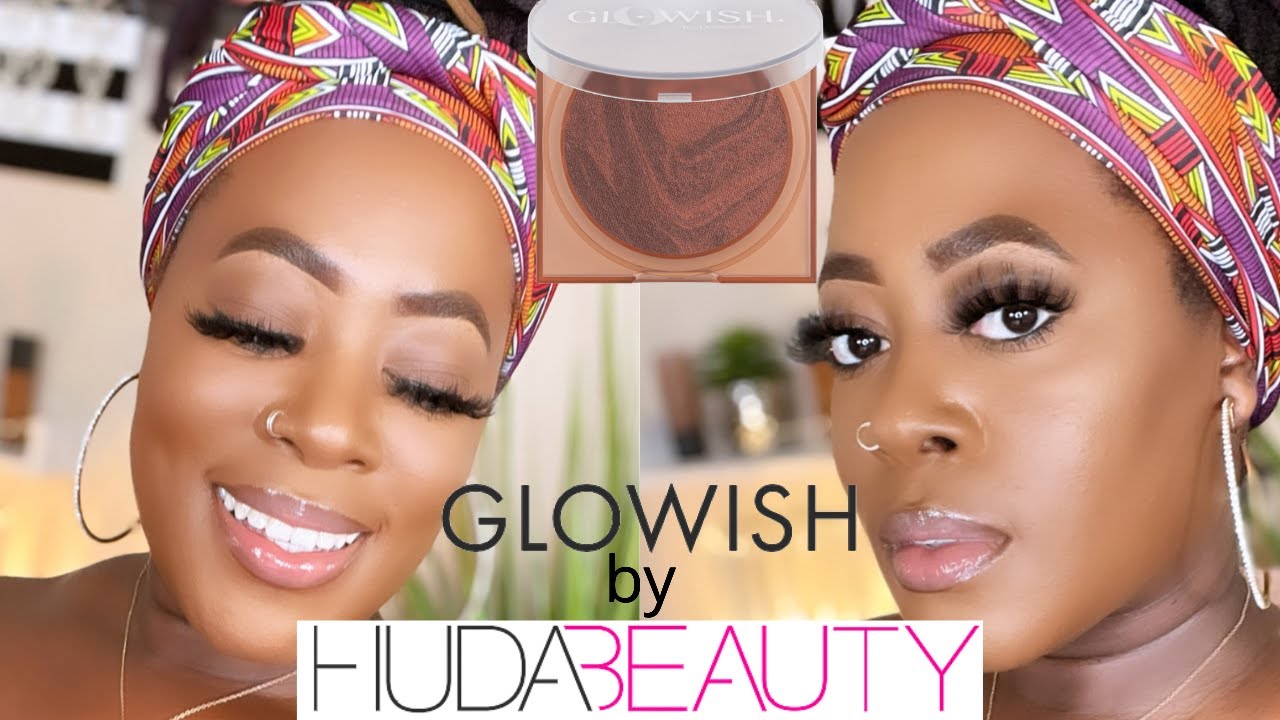 NEW GLOWISH by HUDA BEAUTY SOFT RADIANCE BRONZING POWDER 05 RICH REVIEW + DEMO + SWATCHES