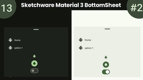 Sketchware material 3 bottomSheet |sketchware material 3 standard Bottom sheet