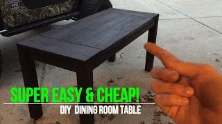 In this video I build a super cheap and easy dining room table. The whole project cost under 100$. This table could be made in all 