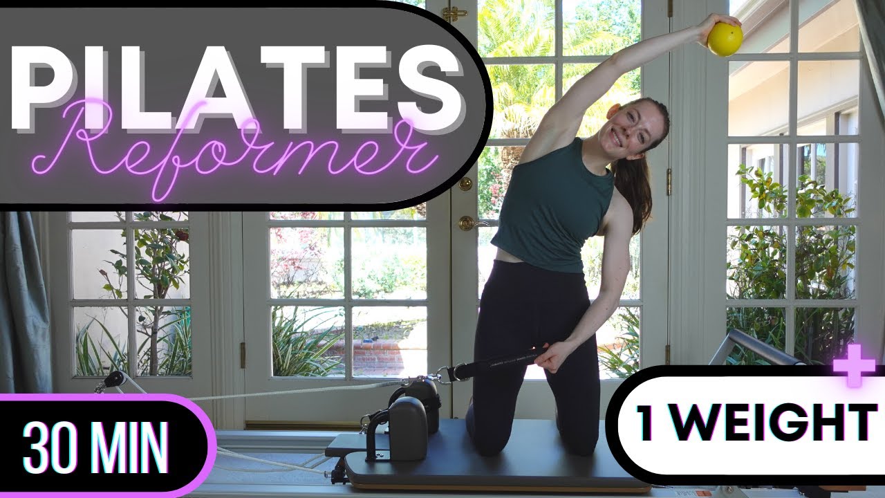 Односторонний реформер пилатеса + тренировка с отягощениями | Руки, пресс, ягодицы и многое друго...