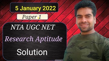 5 January 2022 Morning Shift | Research Aptitude | NTA UGC Net Paper 1 | Zero Square