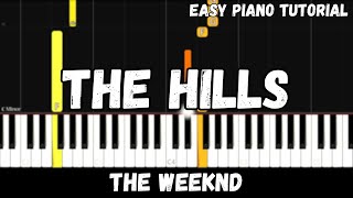 The Weeknd  The Hills easy Piano Tutorial