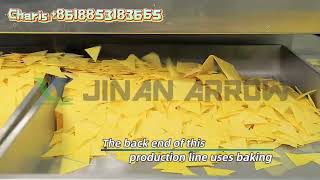 Fully automated doritos baking production line corn chips making machine