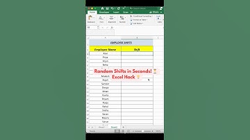 Assign Random Shifts in Excel ⚡ | Quick Employee Scheduling Hack! #excel #excelhacks