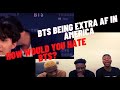 REACTING TO BTS BEING EXTRA AF IN AMERICA