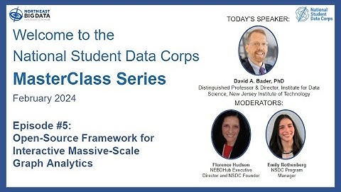 NSDC Masterclass: Interactive Massive-Scale Graph Analytics by Dr. David Bader