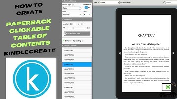 How to Create a Clickable Table of Contents using Kindle Create