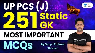 Superfast Revision UP PCS J | 251 Static GK MCQs | Surya Prakash Sharma | Linking Laws