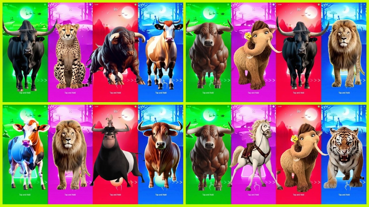 Funny Bull 🆚 Funny Leopart 🆚 Funny Elephant 🆚 Funny Tiger 🆚 Tiles Hop EDM Rush