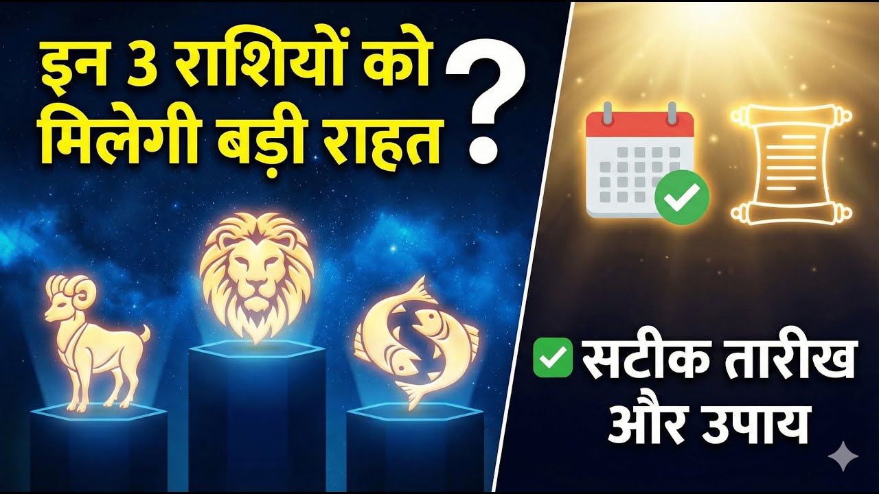 इन 3 राशियों को मिलेगी बड़ी राहत? ✅ सटीक तारीख और उपाय