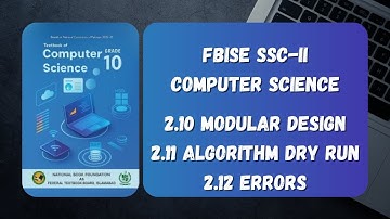 FBISE Computer Science SSC-II - 2.10 - 2.12 Errors
