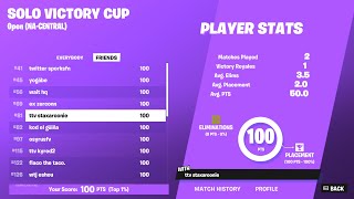 1ST PLACE In The Solo Victory Cash Cup Finals  🏆 | Staxggs