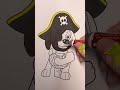 🎃PAW PATROL COLORING!🐾ZUMA IS A PIRATE #shorts #pawpatrol #halloween