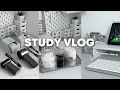 study vlog 🤍 school girl vlog ✮⋆˙ aesthetic setup, productive days, daily vlog, unboxing, uni vlog